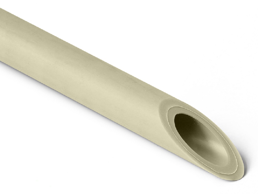 Труба полипропиленовая SDR 6 (PN25) 63 мм армированная алюминием посередине PRO AQUA DUO серая