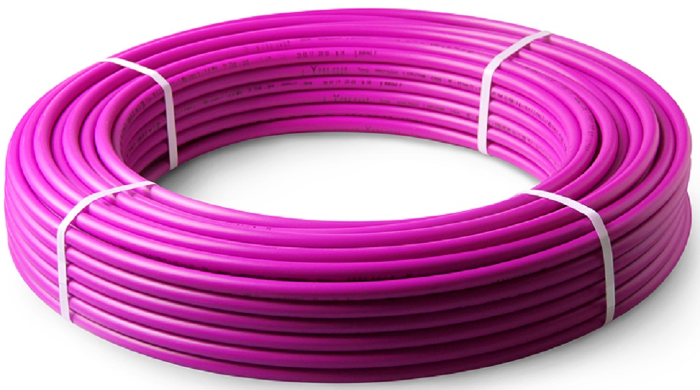 Труба PE-RT EVOH пятислойная 40x5,5 SDR 7,4 PRO AQUA, 50 м, фиолетовая