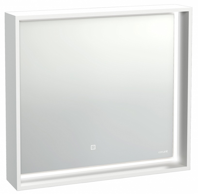 Зеркало с подсветкой белое LOUNA 80x70 см CERSANIT