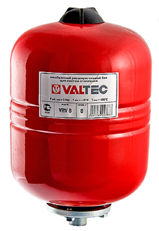 Мембранный бак для отопления 1000 л VALTEC, красный