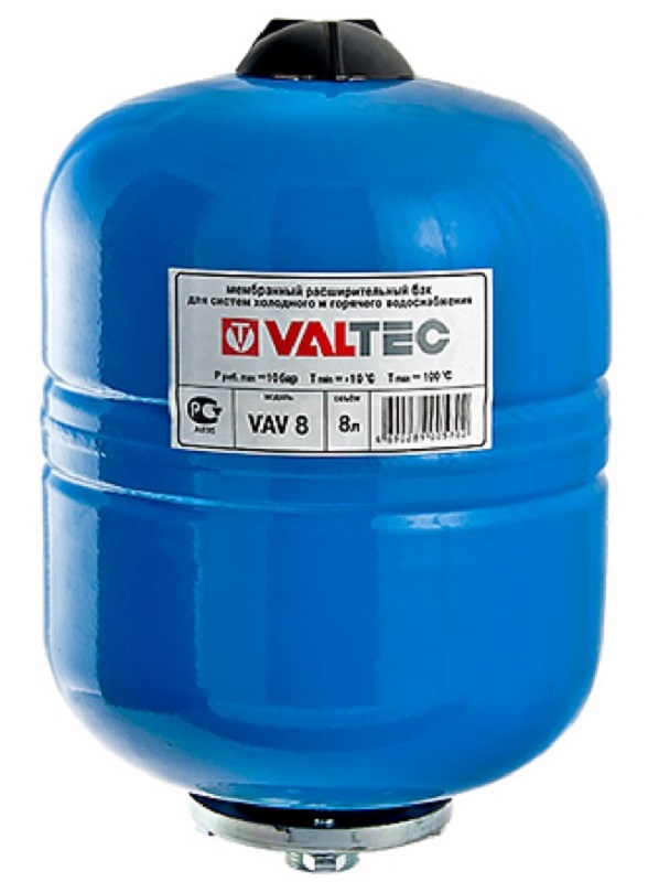 Мембранный бак для водоснабжения 200 л VALTEC, синий