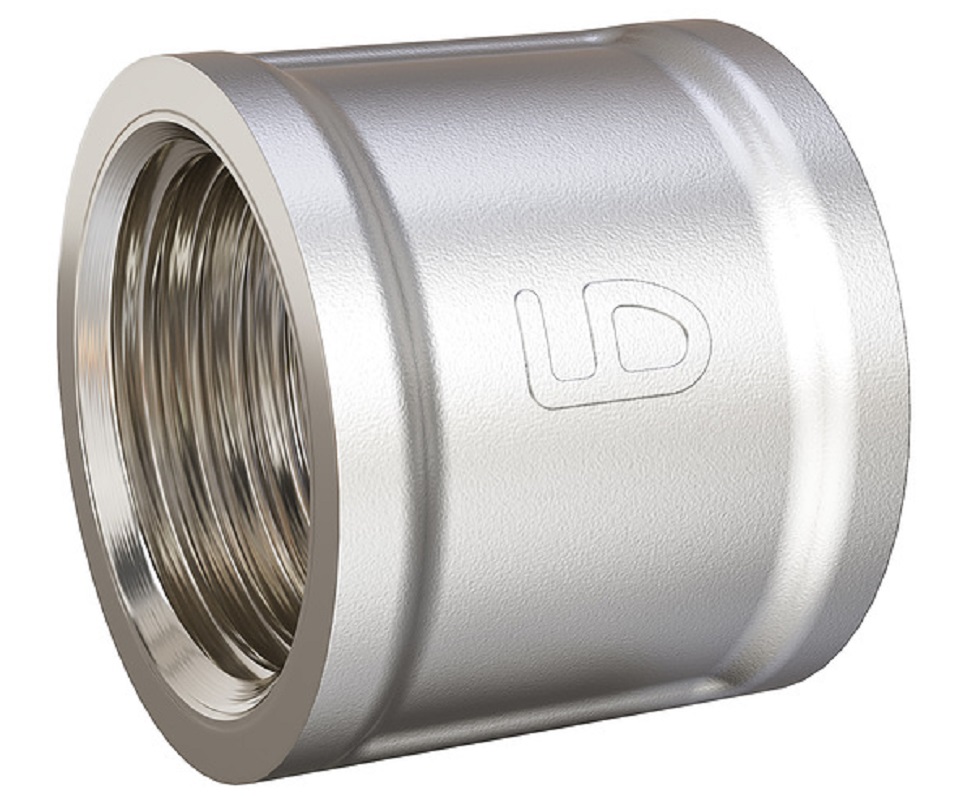 Муфта LD Pride DN 15 мм (1/2") ВР латунь никель