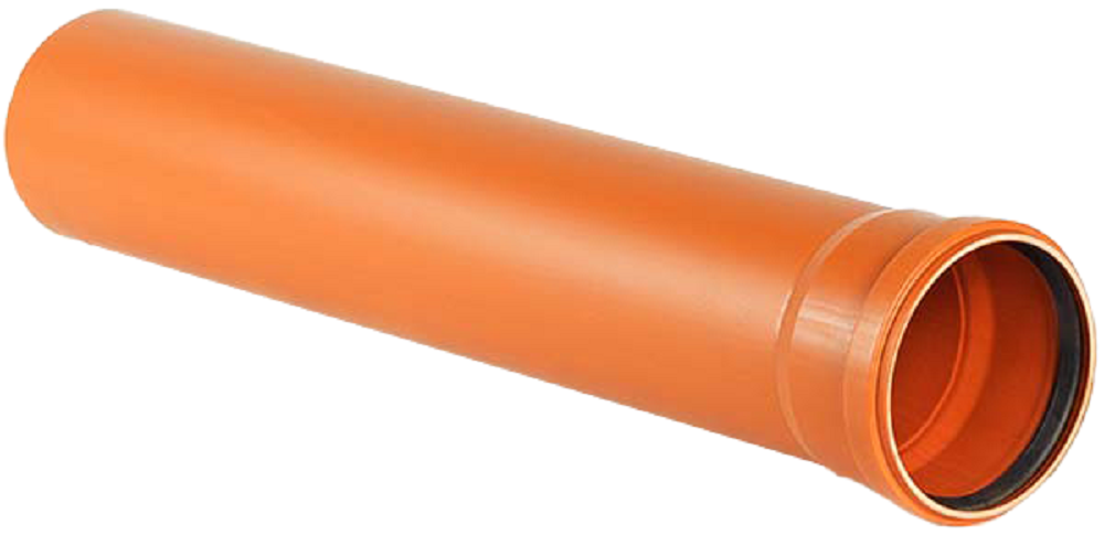 Труба с раструбом DN 110 x 6000 мм для наружной канализации ХЕМКОР, класс жесткости SN4