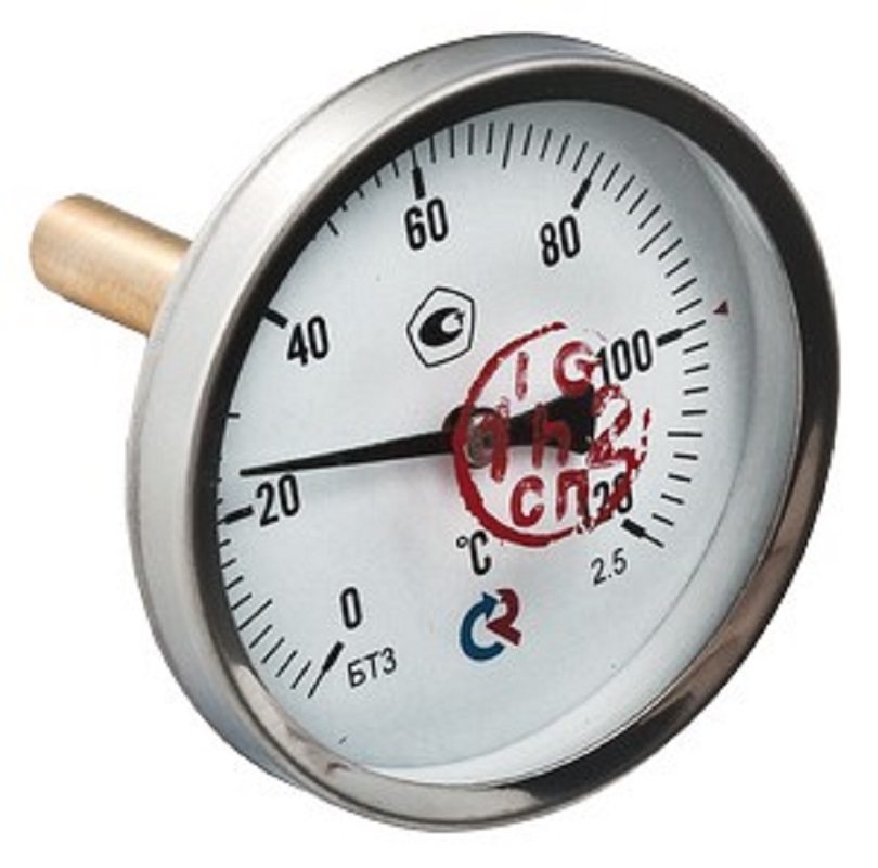 Термометр с задним подключением БТ-31 0-160 °С  D63 1/2" РОСМА