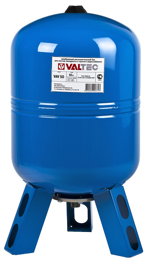 Мембранный бак для водоснабжения 100 л с ножками VALTEC, синий